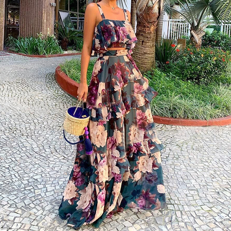 Women's Two Piece Outfits Flor - Romper Floral Print avis et prix