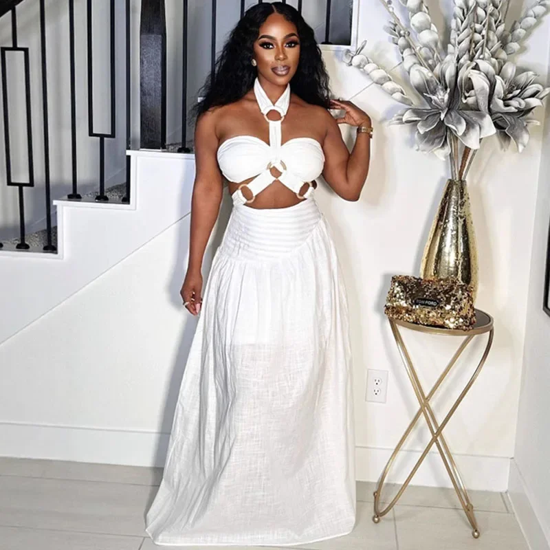 Sexy Halter Backless Maxi Dres - Maxi Dress Halter avis et prix