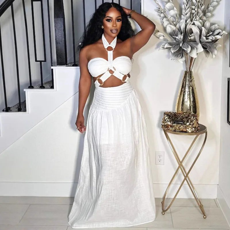 Sexy Halter Backless Maxi Dres - Maxi Dress Halter avis et prix
