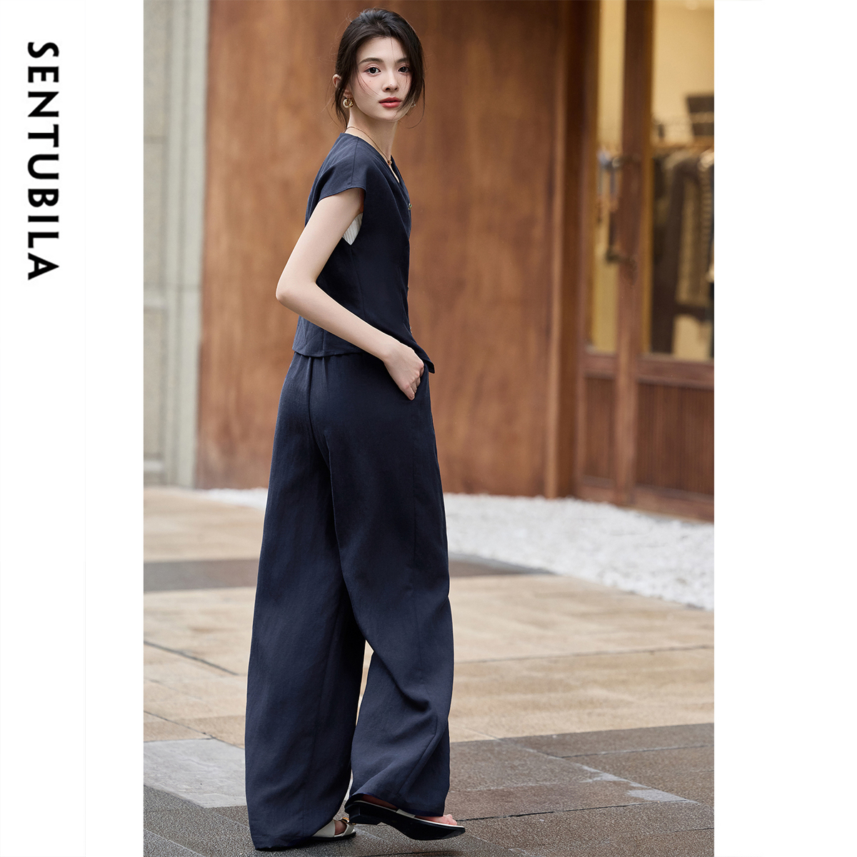 SENTUBILA Summer Linen Pant Se - Linen Pant Wide avis et prix