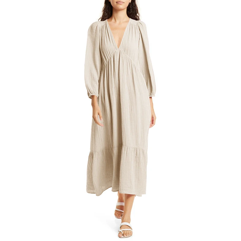 Muslin 100% Cotton Long Sleeve - Linen Dress Wrap avis et prix