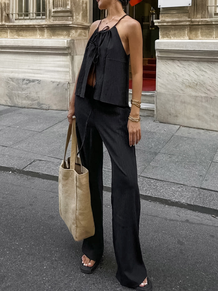 2026 Women Two Piece Set Women - Linen Pant Wide avis et prix