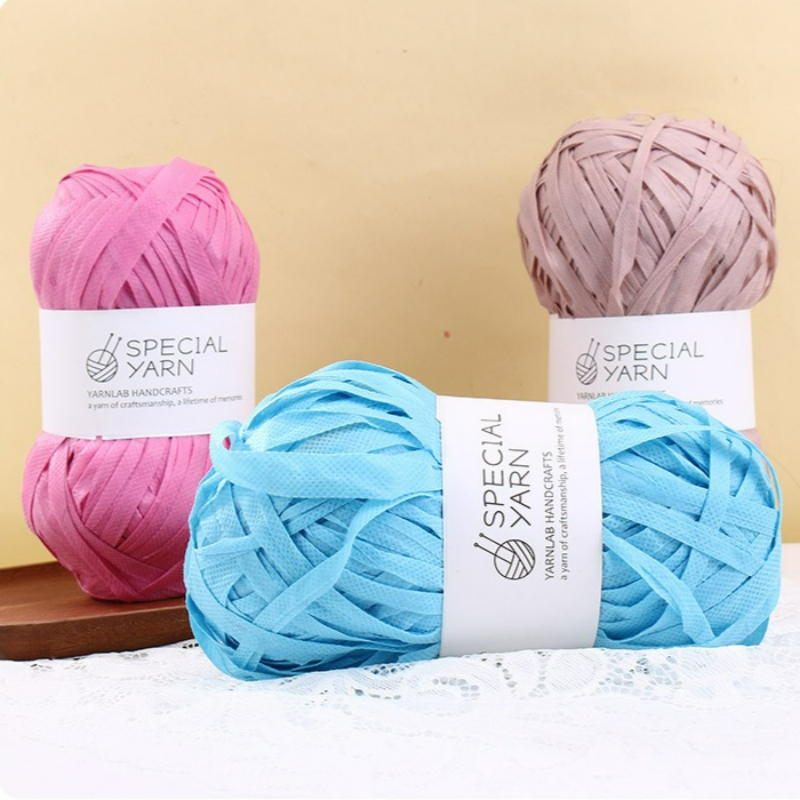 100g/pcs Raffia Flat Yarn for  - Crochet Bag Raffia avis et prix