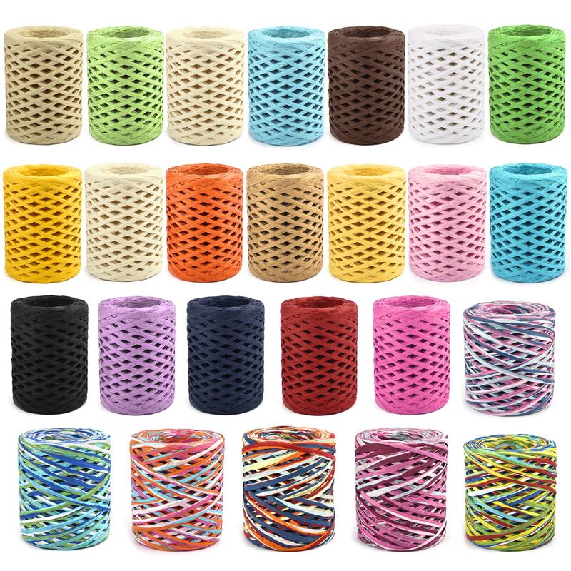 100M Natural Raffia Straw Yarn - Crochet Bag Raffia avis et prix