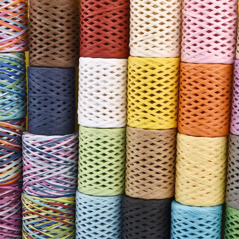 100M Natural Raffia Straw Yarn - Crochet Bag Raffia avis et prix