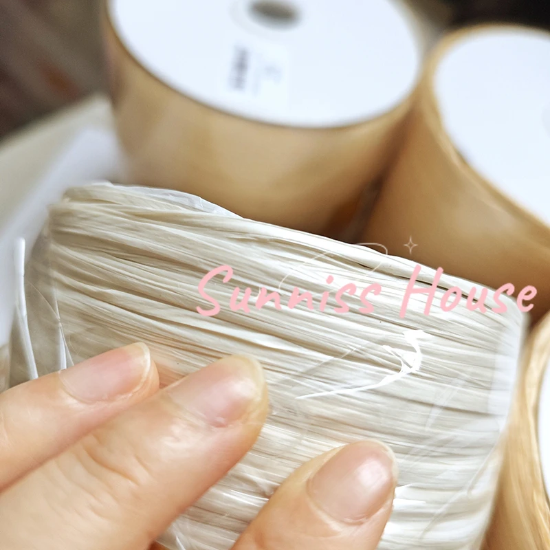 600M Matte Raffia Yarn，330g Ar - Crochet Bag Raffia avis et prix