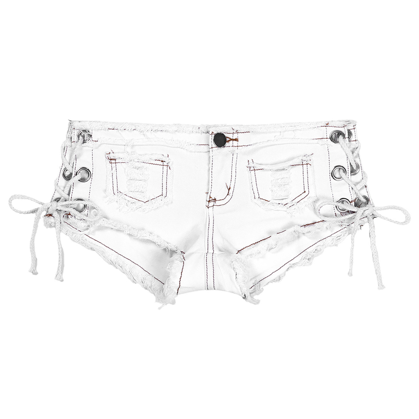 Women Sexy Cut Off Low Waist D - Shorts Denim Frayed avis et prix