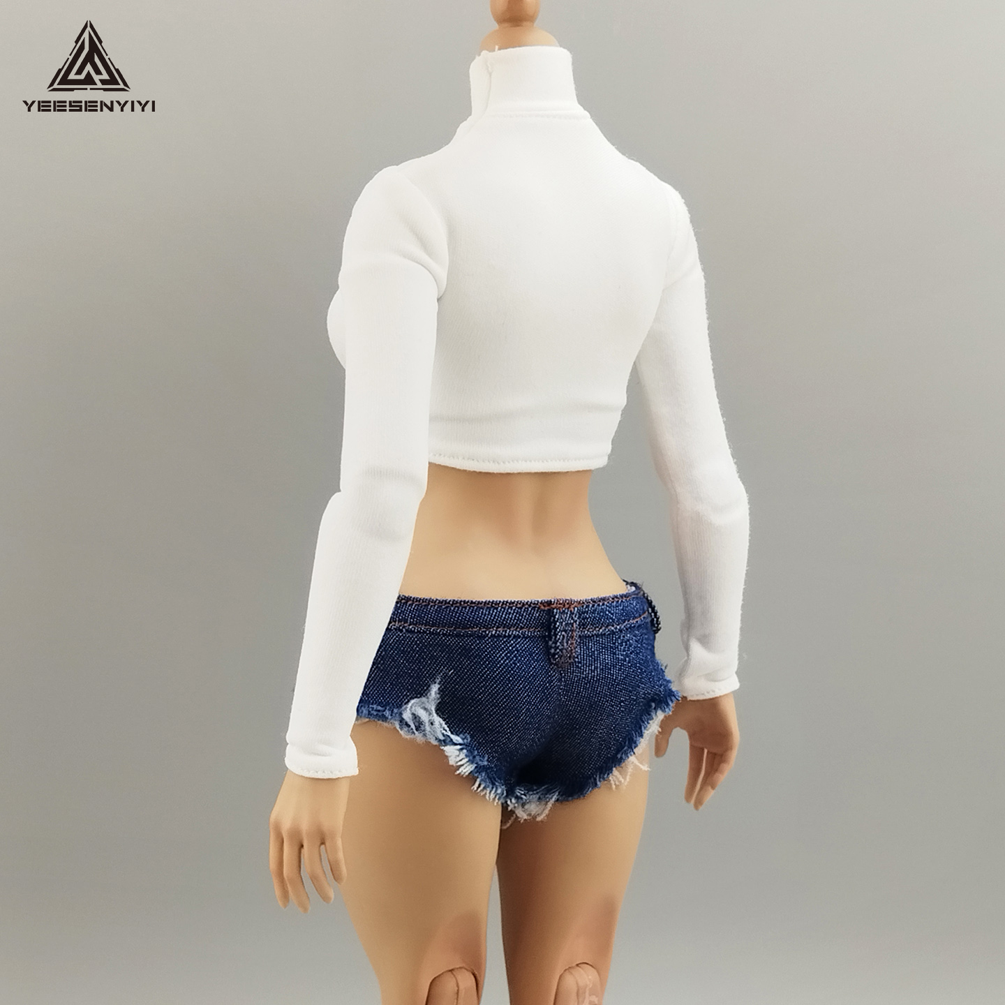 1/6 Scale Distressed Denim Min - Shorts Denim Frayed avis et prix