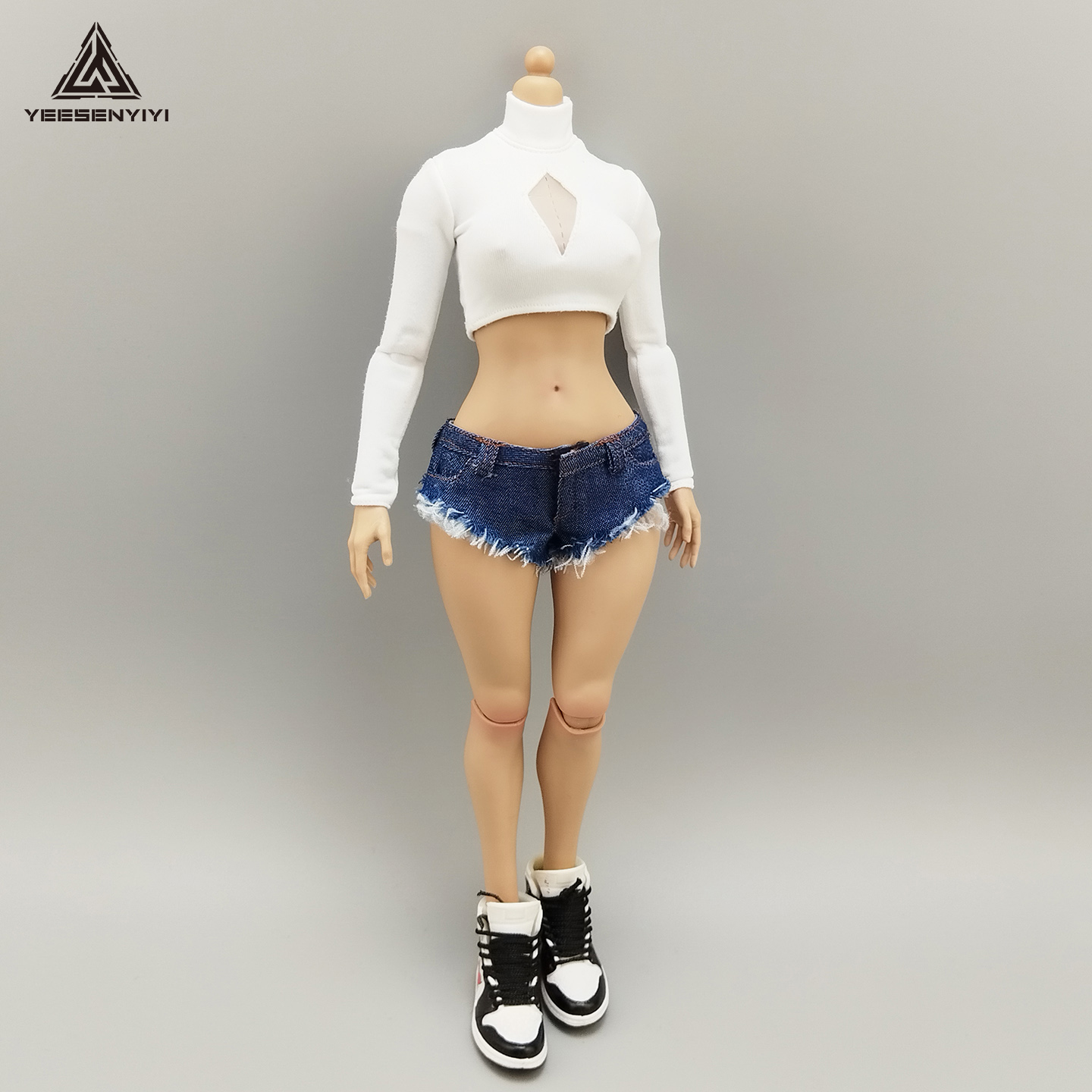 1/6 Scale Distressed Denim Min - Shorts Denim Frayed avis et prix