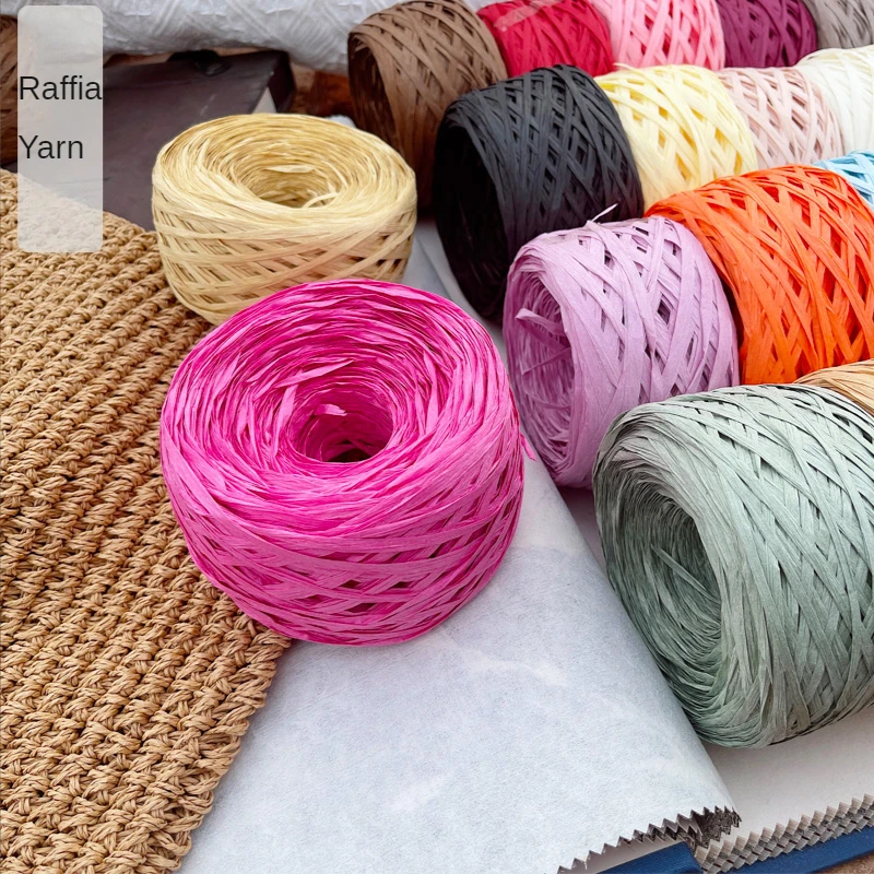 180m raffia Yarn paper Grass f - Crochet Bag Raffia avis et prix