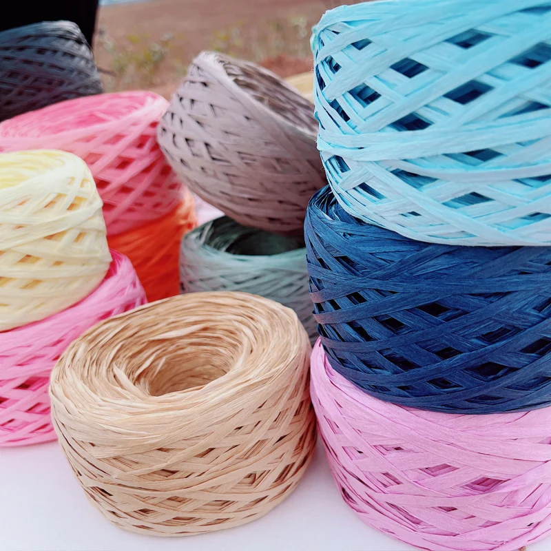 180m raffia Yarn paper Grass f - Crochet Bag Raffia avis et prix