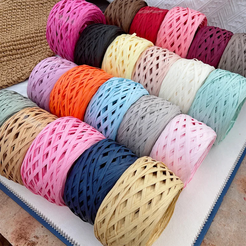 180m raffia Yarn paper Grass f - Crochet Bag Raffia avis et prix