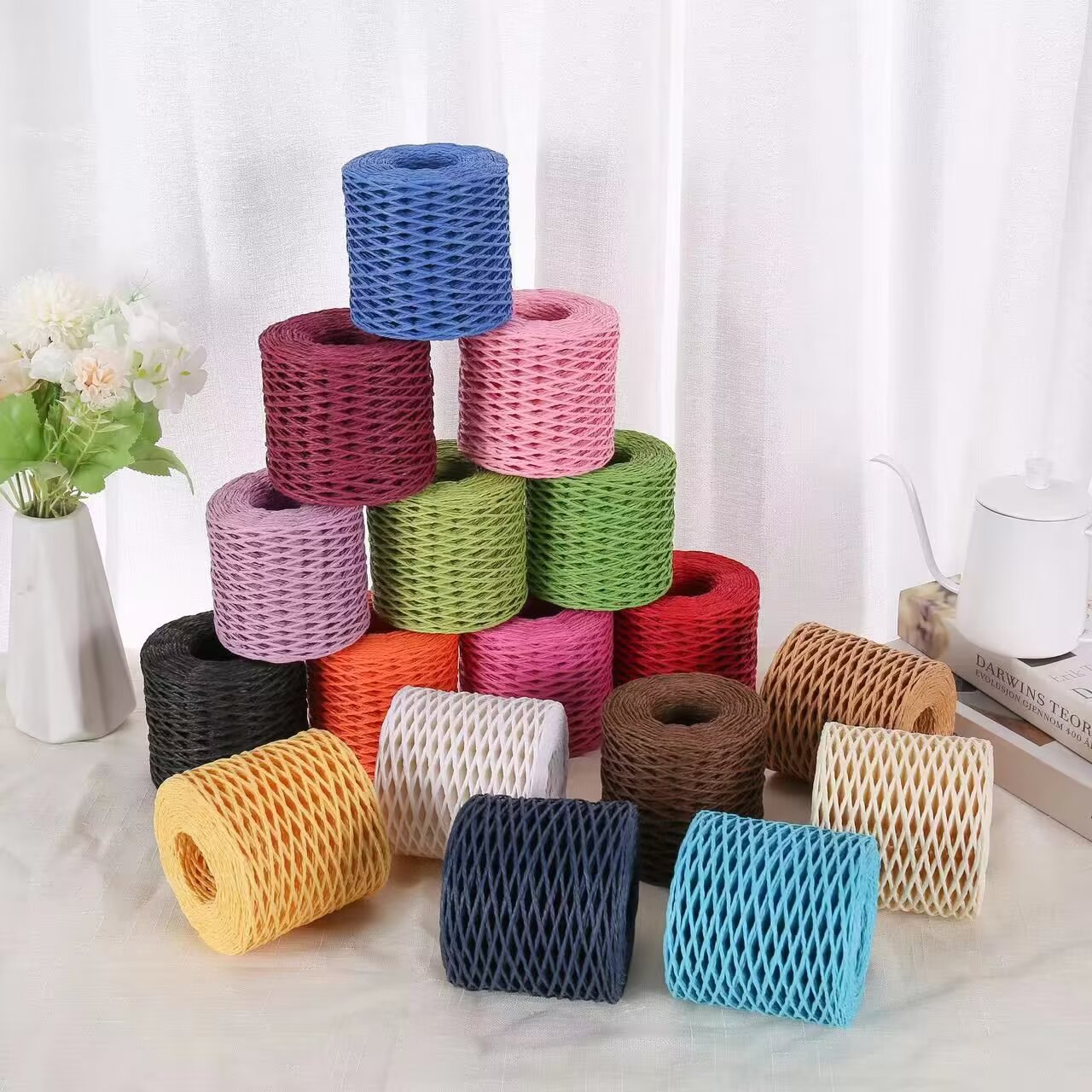 190g Raffia Yarn, Straw Paper  - Crochet Bag Raffia avis et prix
