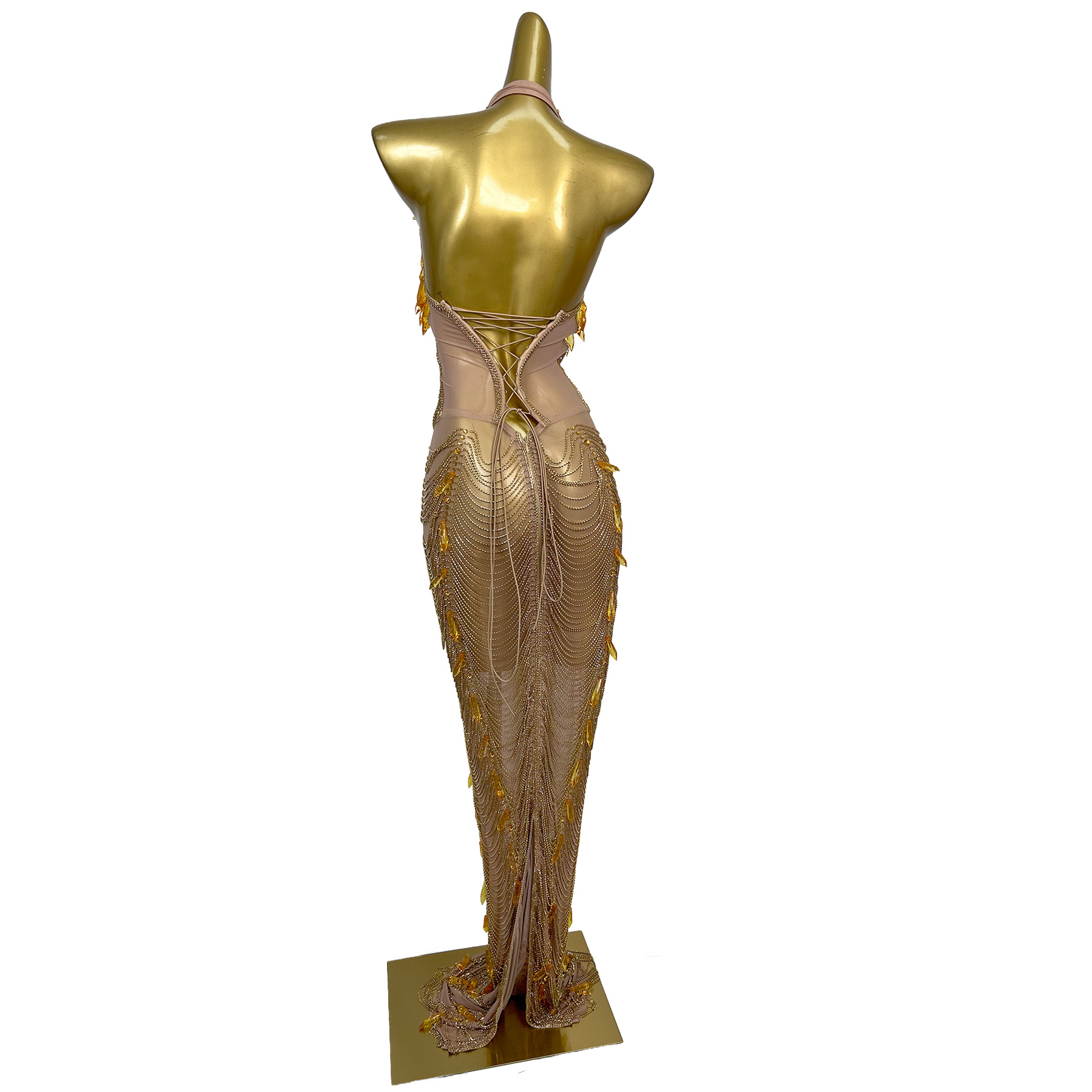 Ailisi Women Luxury Gold Cryst - Maxi Dress Halter avis et prix