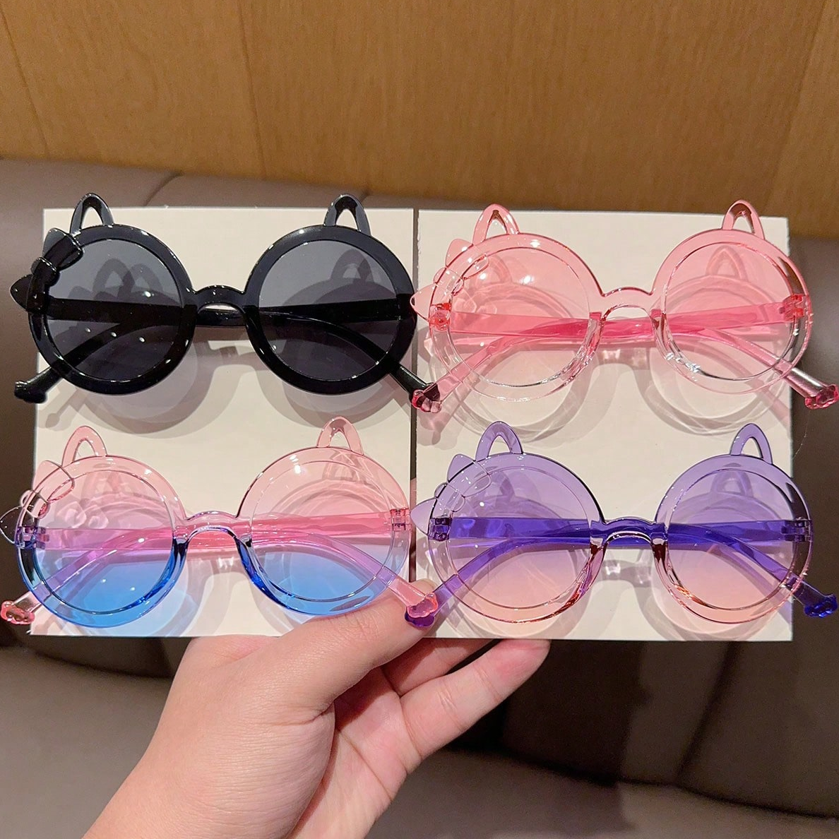 2/4Pcs 2025 Newest Cute Fashio - Sunglasses Cat Eye avis et prix