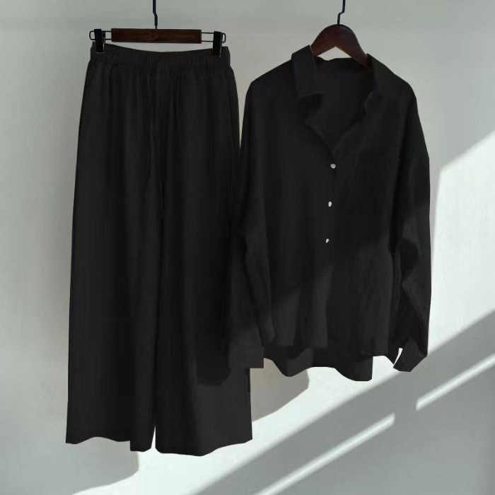 Women Cotton Linen 2 Piece Set - Linen Pant Wide avis et prix