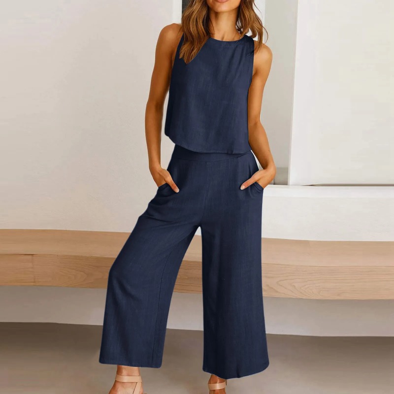 2025 New Summer Tops Cotton Li - Linen Pant Wide avis et prix