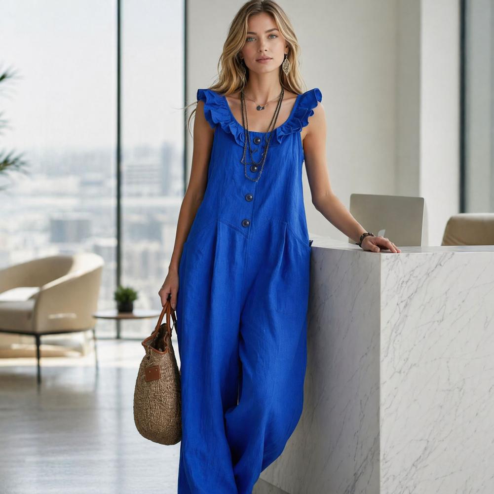 Relaxed Fit Romper Women Women - Jumpsuit Linen Relaxed avis et prix