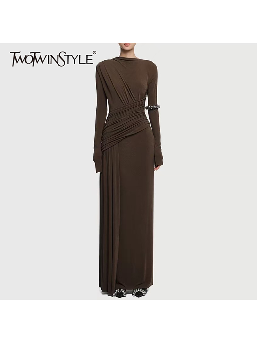 TWOTWINSTYLE Solid Slimming Dr - Linen Dress Wrap avis et prix