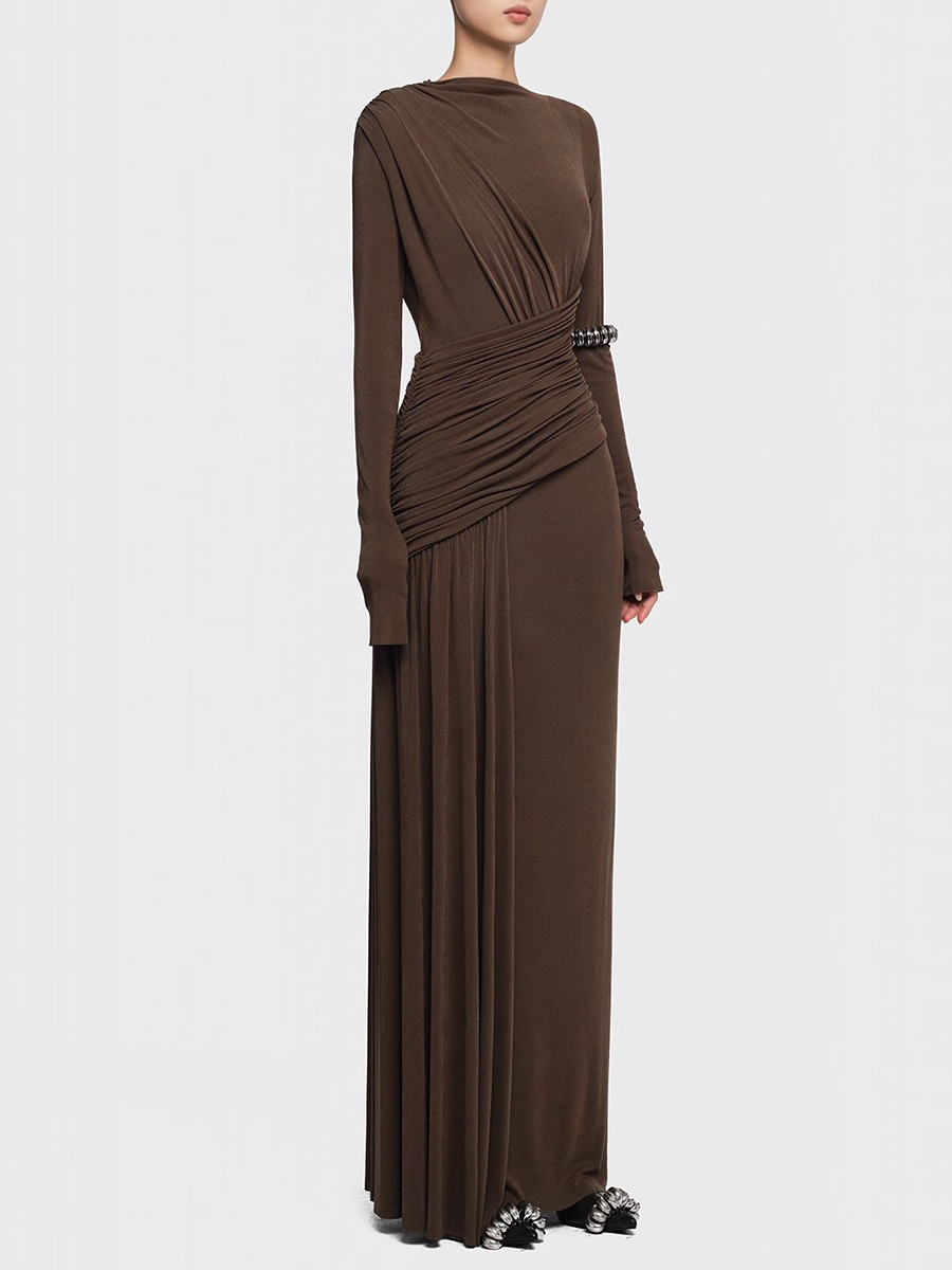 TWOTWINSTYLE Solid Slimming Dr - Linen Dress Wrap avis et prix