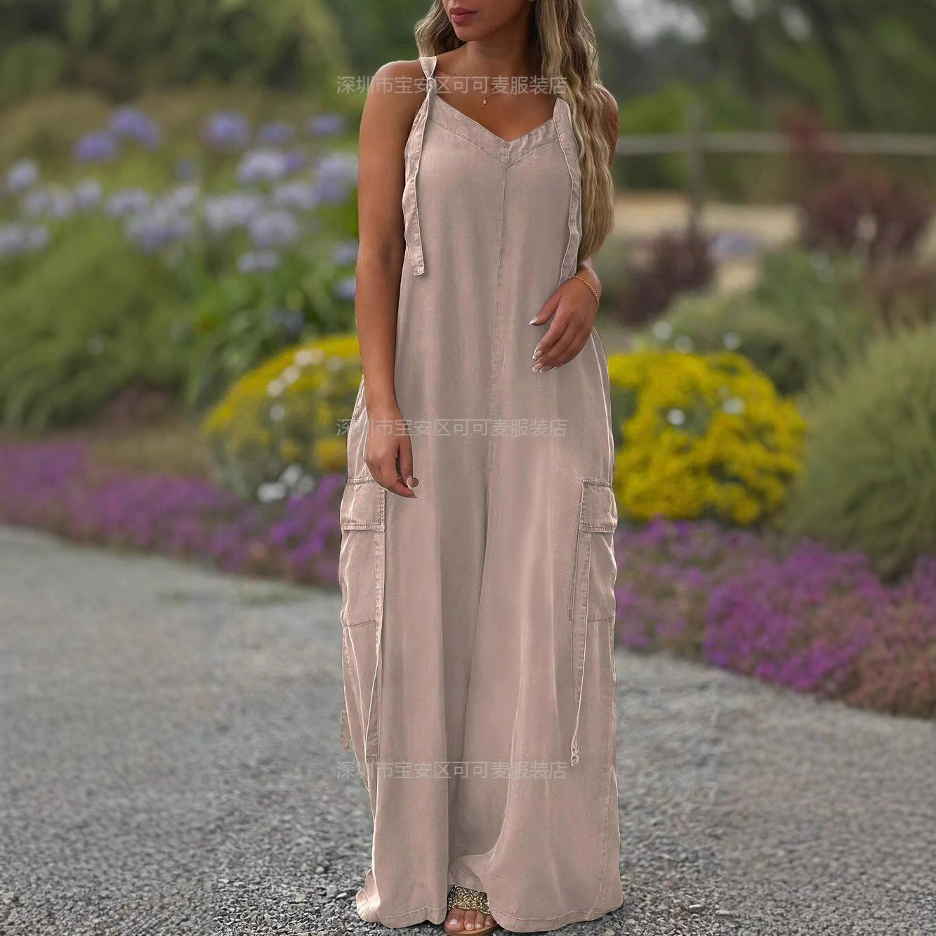 Loose Summer Jumpsuit Casual L - Jumpsuit Linen Relaxed avis et prix