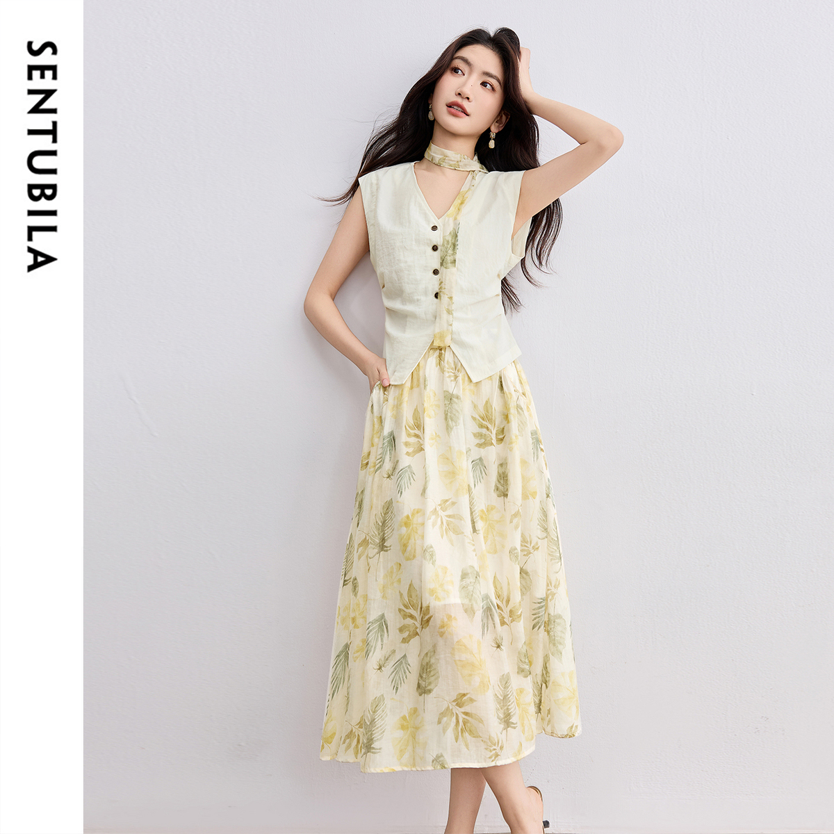 SENTUBILA Elegant Skirt Holida - Midi Skirt Floral avis et prix