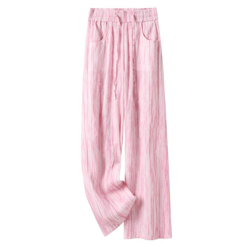Tie-Dye Ice Silk Cotton Linen  - Linen Pant Wide avis et prix