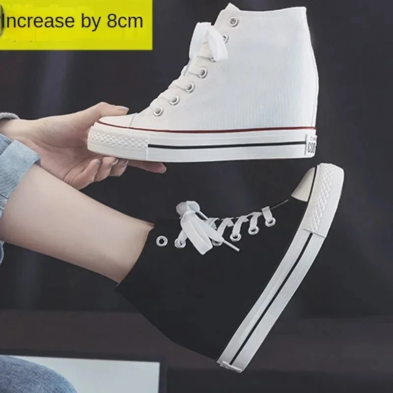 High 8cm Platform Canvas Shoes - Wedge Espadrille Women avis et prix