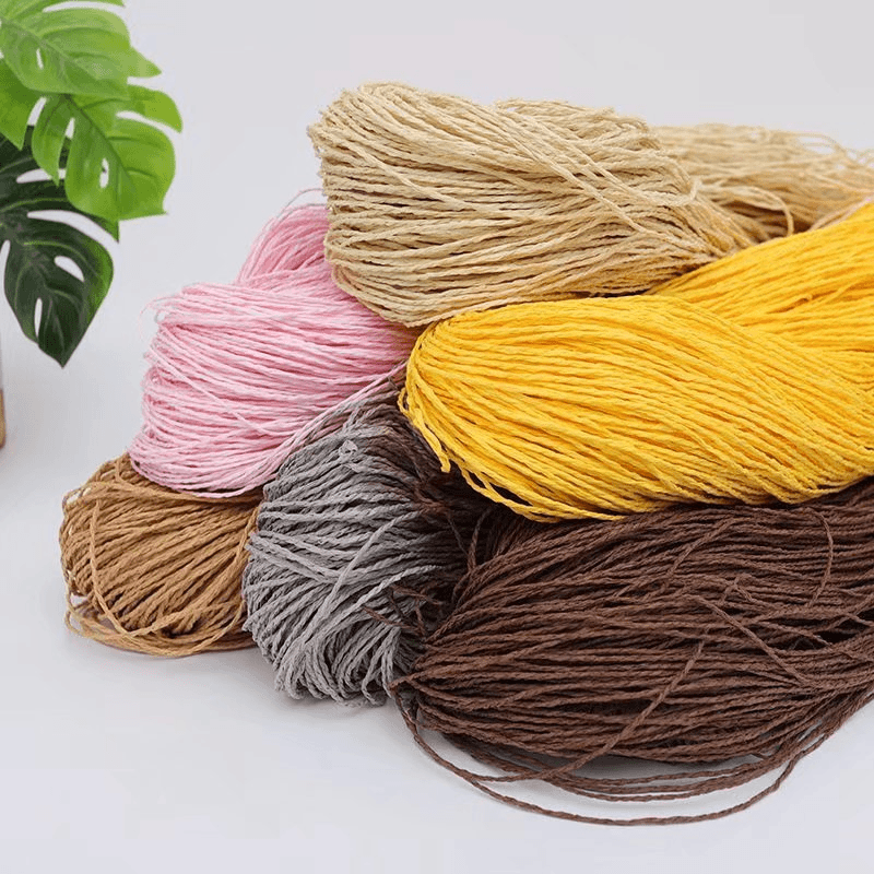 200g 2ply Cotton Raffia Yarn f - Crochet Bag Raffia avis et prix