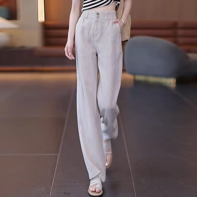 Summer Cool Linen Straight Pan - Linen Pant Wide avis et prix