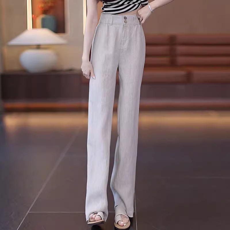 Summer Cool Linen Straight Pan - Linen Pant Wide avis et prix