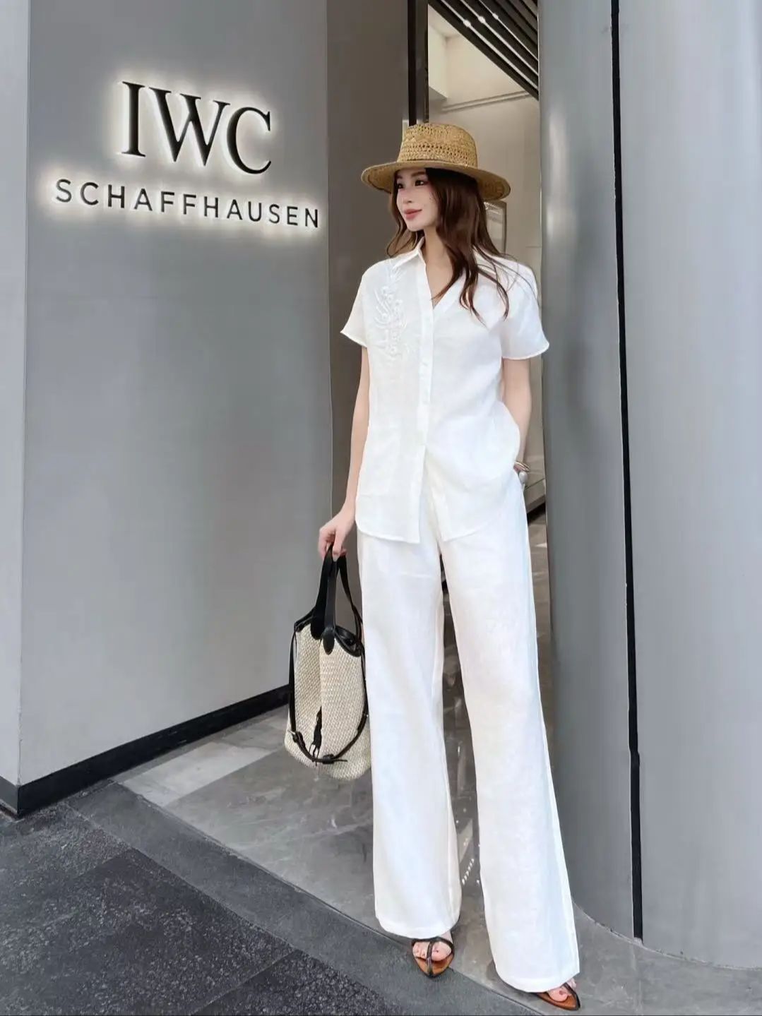 Minimalist style high quality  - Linen Pant Wide avis et prix