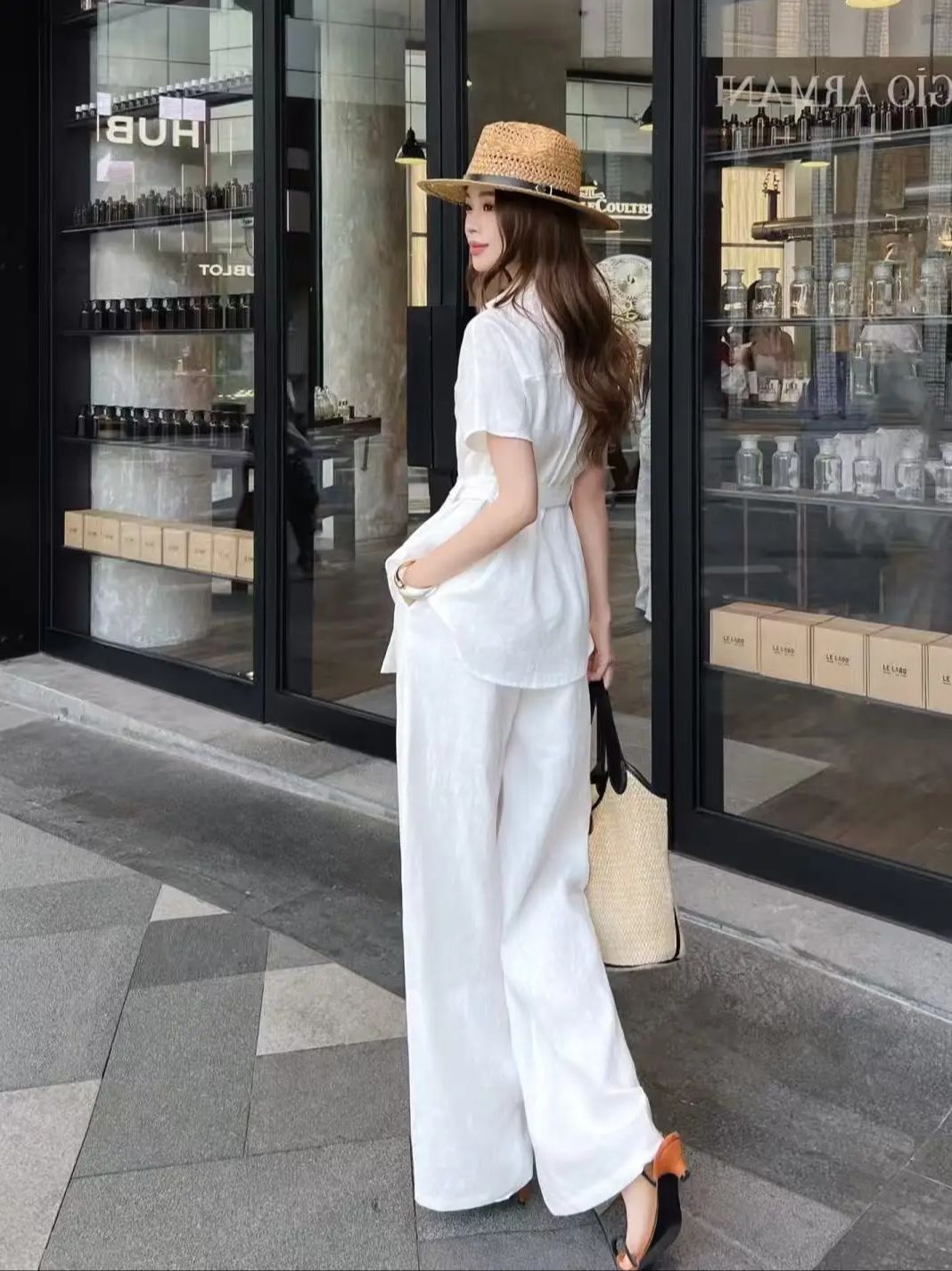 Minimalist style high quality  - Linen Pant Wide avis et prix