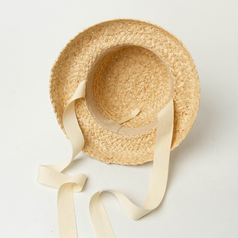 Handwoven Kids Straw  Cap Girl - Hat Floppy Wide avis et prix