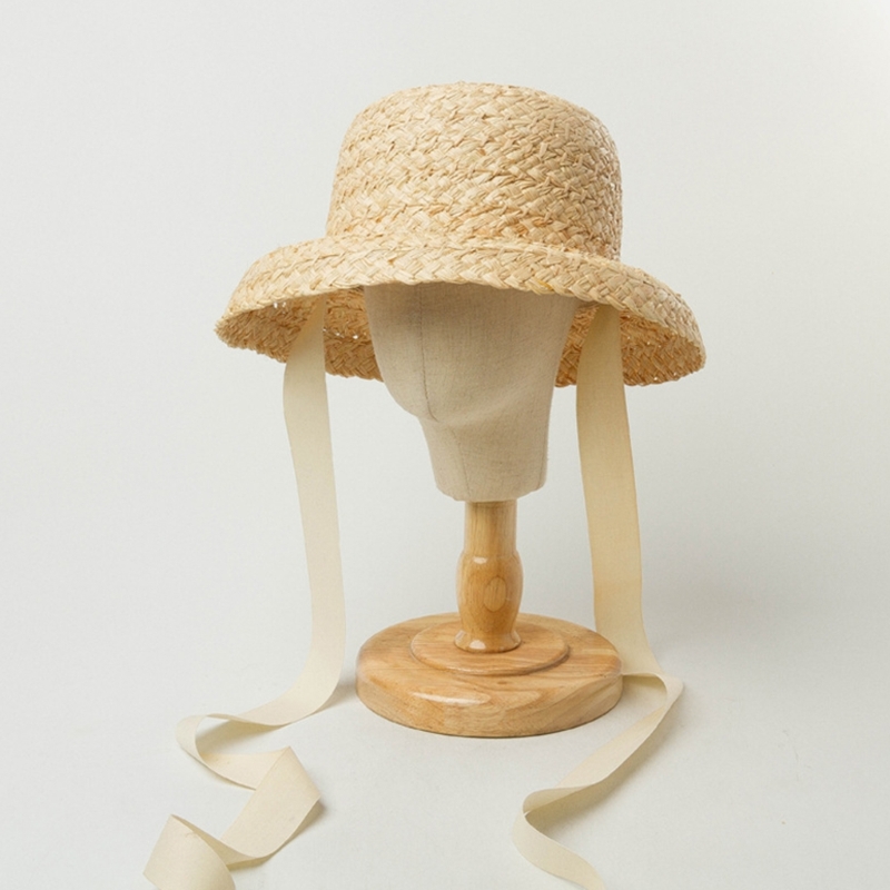 Handwoven Kids Straw  Cap Girl - Hat Floppy Wide avis et prix