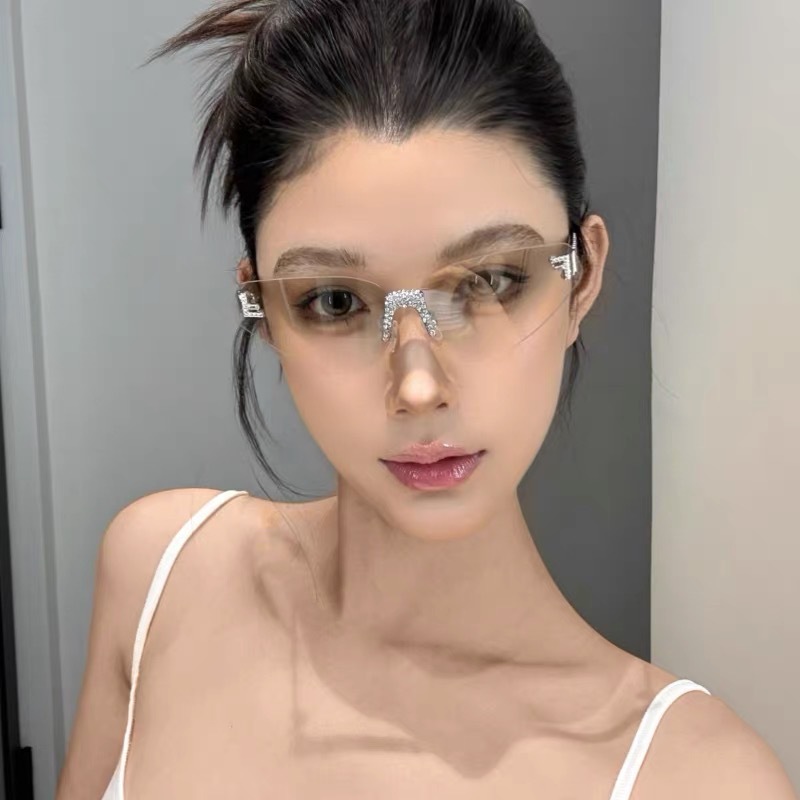 Women's Sexy Cat Eye Rimless R - Sunglasses Cat Eye avis et prix