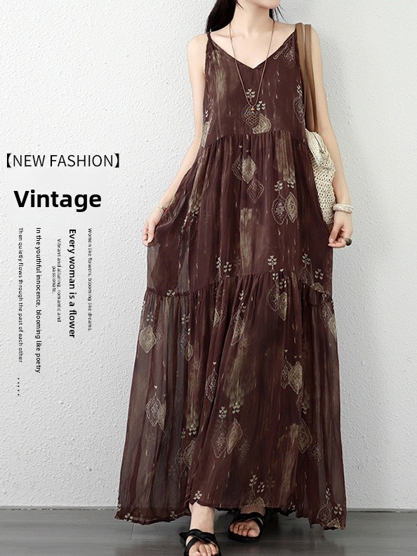 Bohemian Print Linen Wrap Dres - Linen Dress Wrap avis et prix