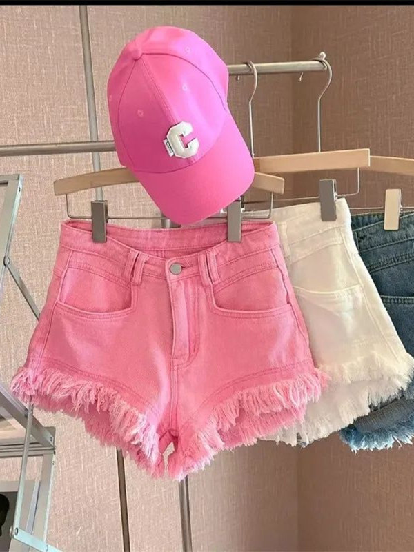 Outlet Korean Style Casual Hon - Shorts Denim Frayed avis et prix