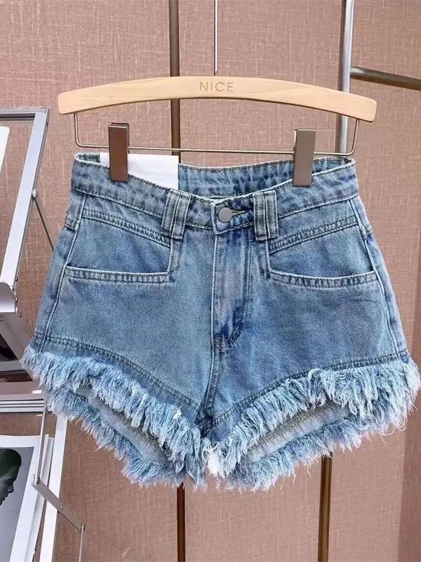 Outlet Korean Style Casual Hon - Shorts Denim Frayed avis et prix
