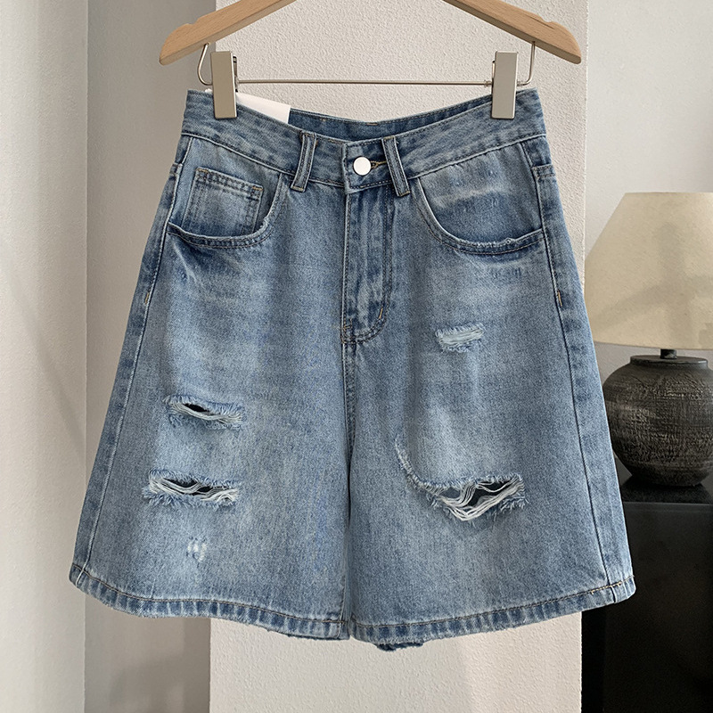 Denim Short Pant Women Jeans V - Shorts Denim Frayed avis et prix