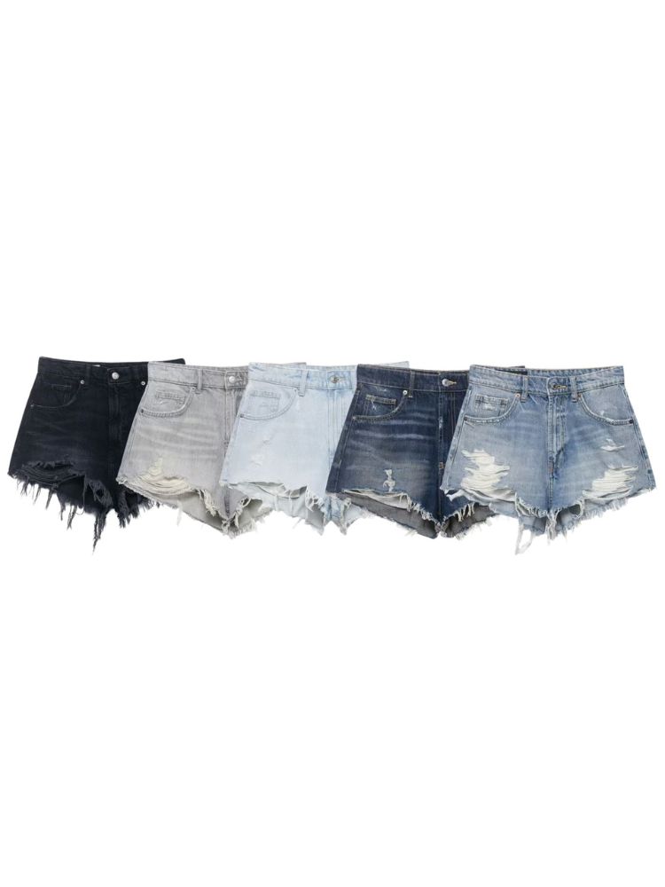 HH Women's High Waisted Denim  - Shorts Denim Frayed avis et prix