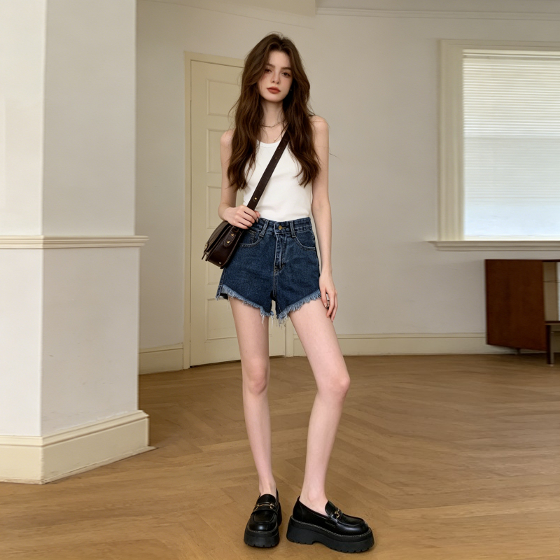Denim Shorts Women Jeans Vinta - Shorts Denim Frayed avis et prix